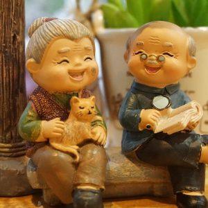 grandparents, old, talking