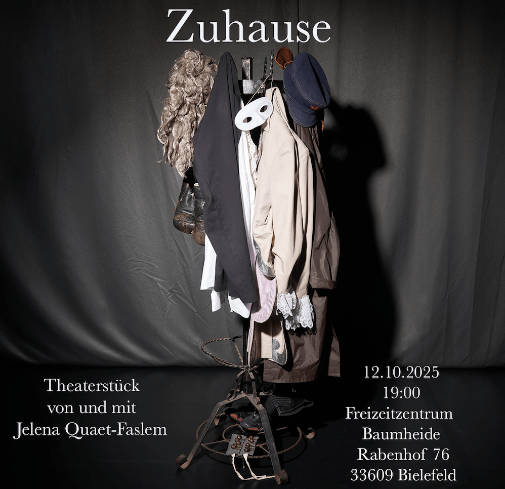 Zuhause – Theaterstück von und mit Jelena Quaet-Faslem